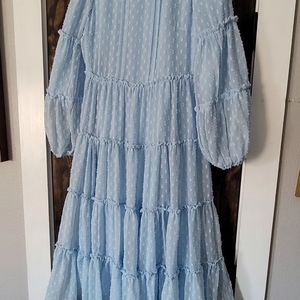 Danity Jewells pale blue tiered girls dress